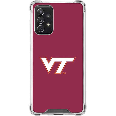 Virginia Tech Maroon Galaxy A72 5G Clear Case